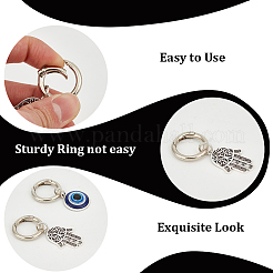 4Pcs 2 Styles Evil Eye & Hamsa Hand Alloy Shoe Charms&nbsp;AJEW-CP0006-42