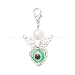 Angel & Evil Eye Alloy & Resin Pendant Decorations&nbsp;HJEW-JM04278-02