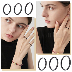 12Pcs 6 Style 2mm Polished Plain Dome Finger Rings&nbsp;RJEW-UN0001-22