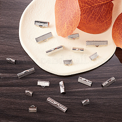 145Pcs 6 Styles Iron Ribbon Crimp Ends&nbsp;IFIN-CJ0001-49
