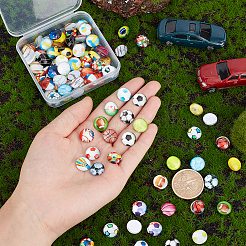 100pcs Glass Cabochons&nbsp;GGLA-PH0001-16