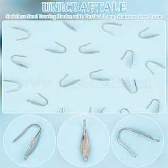 100Pcs 316 Surgical Stainless Steel Earring Hooks&nbsp;STAS-UN0058-61