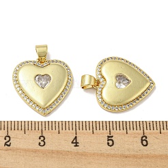 Rack Plating Brass Micro Pave Cubic Zirconia Pendants&nbsp;KK-F869-06G