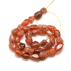 Nuggets Natural Crackle Agate Beads Strands&nbsp;G-P031-M