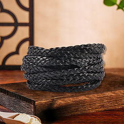 5M 3-Ply PU Leather Braided Cord&nbsp;LC-GF0001-12D
