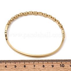 304 Stainless Steel Crystal Rhinestone Flower Hinged Cuff Bangles for Women&nbsp;SA-CBA61B8-12G