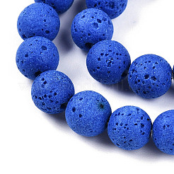 Synthetic Lava Rock Beads Strands&nbsp;G-S247-8mm-14-1