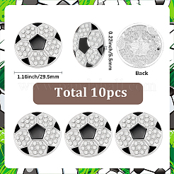 スポーツボール合金ラインストーンカボション10個  サッカー  29.5x5.5mm&nbsp;FIND-SC0023-42