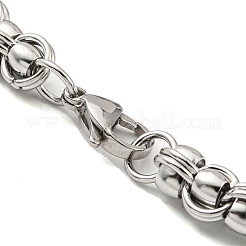 Non-Tarnish 304 Stainless Steel Byzantine Chain Bracelets&nbsp;BJEW-C042-08P