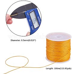 ラウンドポリエステルワックスコード  ツイストコード  ゴールド  0.5mm  約106m /ロール&nbsp;YC-PH0002-05D
