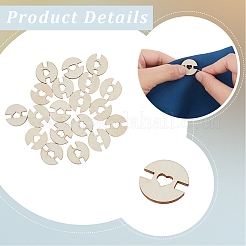 1穴木製ボタン1セット  ニット帽作り 留め具 帽子  バリーウッド  リング  20x2mm  穴：5x6mm  60個/セット&nbsp;BUTT-CY0001-16C
