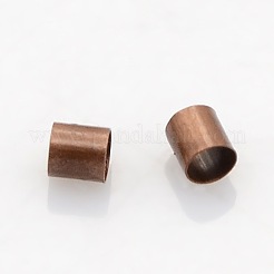 真鍮製つぶし玉カシメ玉  チューブ  カドミウムフリー＆ニッケルフリー＆鉛フリー  赤銅鉱  3x3mm  穴：2.5mm  約360個/8g&nbsp;X-KK-L017-R-NF