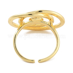 Rack Plating Brass Open Cuff Ring Settings&nbsp;KK-Z071-30G