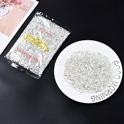 ガラスシードビーズ  混合スタイル  混合図形  ホワイト  1~27x2~4mm  穴：0.7~1mm  約450g /ポンド&nbsp;SEED-S059-012