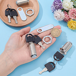 Zinc Alloy & Plastic Cam Lock Cylinder with 2 Keys&nbsp;FIND-WH0367-300