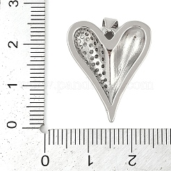 Brass Micro Pave Clear Cubic Zirconia Pendants&nbsp;KK-S392-02P