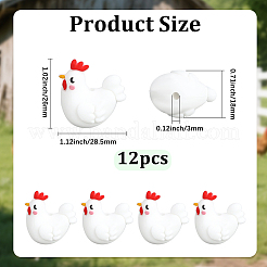 12Pcs Easter Silicone Beads&nbsp;SIL-PA0001-60
