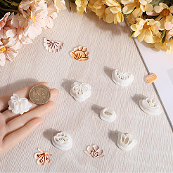 7個 7スタイルの花と楕円形の樹脂粘土カッター  カッター金型セラミックス打点ツール  ホワイト  20~25.5x17~32x11.5~12mm  内径：11.5~21.5x8~23mm  1個/スタイル&nbsp;DIY-CP0010-34
