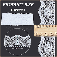 50Yards Polyester Lace Ribbons&nbsp;SRIB-PH0001-53C
