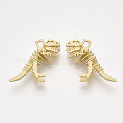 滑らかな表面の合金ペンダント  恐竜の骨  マットゴールドカラー  29x36x10mm  穴：3x4mm&nbsp;X-PALLOY-T067-69MG
