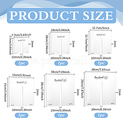 アクリル製蝶結びテンプレートセット6個  正方形  透明  77x77x2mm&nbsp;DIY-BC0016-96