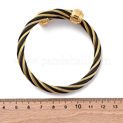 女性用304ステンレススチールトルクバングル  イオンプレーティング（ip）  ミックスカラー  3/4インチ（2.05cm）  内径：2-1/4インチ（5.65x5.85cm）&nbsp;BJEW-P310-23MC