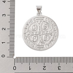 ラックメッキ真鍮チャーム  カドミウムフリー＆鉛フリー  惑星  ラウンド  プラチナ  28x25x2mm  穴：3x4mm&nbsp;KK-S380-34P-04