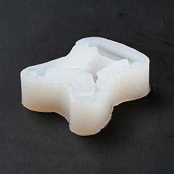 クリスマスの鹿の頭 diy 燭台シリコーン金型  レジン型  UVレジン用  エポキシ樹脂工芸品作り  ホワイト  68x59x21mm  内径：52x34mm&nbsp;SIMO-B002-06