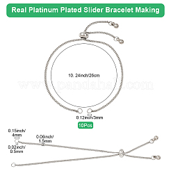 10Pcs Brass Curb Chain Slider Bracelet Makings&nbsp;AJEW-BBC0002-53P