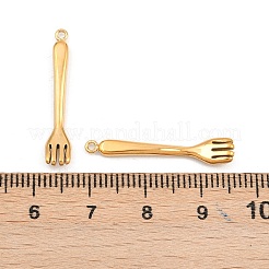 304ステンレスペンダント  ナイフ  鉛フリー＆カドミウムフリー  イオンプレーティング（ip）  18KGP本金メッキ  27x5x2.5mm  穴：1.2mm&nbsp;STAS-H241-34A-G