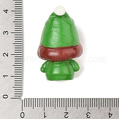 クリスマス エルフ 樹脂彫刻 ディスプレイ デコレーション  ホームオフィスデスク用  グリーン  36.5x21x19.5mm&nbsp;DJEW-K029-01A