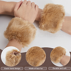 Women Imitation Rabbit Hair Cuffs Oversleeve Arm Gloves&nbsp;AJEW-WH20019-20C