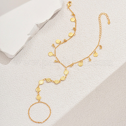 Simple Brass Summer Beach Vacation Women's Coin Toe Ring Anklets for Women&nbsp;FG6799