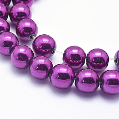 Non-magnetic Synthetic Hematite Bead Strands&nbsp;G-F301-8mm-03