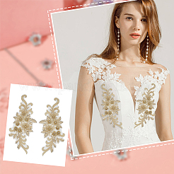 3D Flower Shape Polyester Embroidery Applqiues&nbsp;PATC-WH0012-26