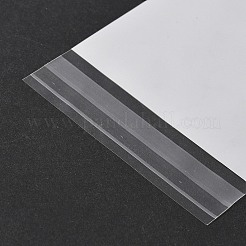 レクタングルセロハンのOPP袋  吊り下げ穴付きトップセルフシールバッグ  ホワイト  12x7x0.01cm  穴：7mm&nbsp;OPC-Z001-01F