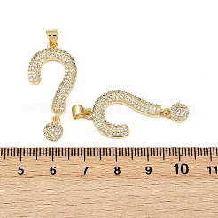 Brass Micro Pave Cubic Zirconia Pendants&nbsp;KK-S526-21G-B