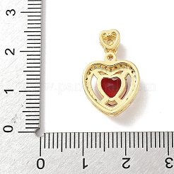 Brass Micro Pave Cubic Zirconia Pendants&nbsp;KK-L239-065G