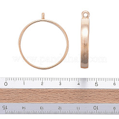 合金空枠ペンダント  UVレジンDIY用  エポキシ樹脂  プレスジュエリー  丸いリング  ライトゴールド  32.5x28.5x4.5mm  穴：2mm  内径：25mm&nbsp;PALLOY-YW0001-09LG