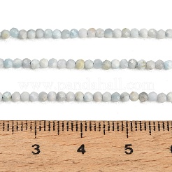 天然石ラリマービーズ連売り  多面カット  ラウンド  3mm  穴：0.5mm  約188~189個/連  15.35~15.55''（39~39.5センチメートル）&nbsp;GG-CBA767B-A03
