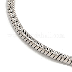 2.5mm Brass European Style Round Snake Chain Bracelets for Jewelry Making&nbsp;BJEW-P338-02P