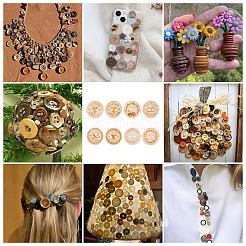 200Pcs 8 Styles Wood Buttons&nbsp;BUTT-TA0001-34