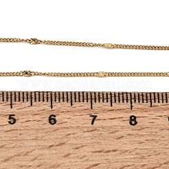 1.5mm ユニセックス 304ステンレススチール製 テクスチャード加工オーバルカーブチェーンネックレス  ゴールドカラー  15.75インチ（40cm）&nbsp;NJEW-P356-07B-G