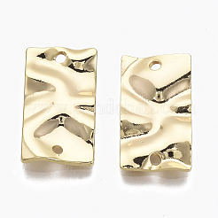 真鍮製コネクター  ハンマー  ニッケルフリー  長方形  18KGP本金メッキ  17x10x2mm  穴：1.2mm&nbsp;X-KK-R132-083-NF