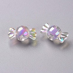 透明なアクリルビーズ  二層ビーズ  ABカラー  キャンディ  ライラック  9x17x8.5mm  穴：2mm  約960個/500g&nbsp;TACR-S152-03B-SS2114