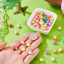 50Pcs Fruits Theme Handmade Polymer Clay Pendants&nbsp;CLAY-TA0007-08