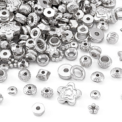 CCBプラスチックビーズ  丸いリング  プラチナ  5~11.5x1.8~4.5mm  穴：1.2~3.5mm  20個/スタイル&nbsp;CCB-TA0001-12