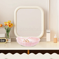 Shell Shaped Porcelain Jewelry Storage Display Trays for Rings&nbsp;AJEW-SP0006-06A-02