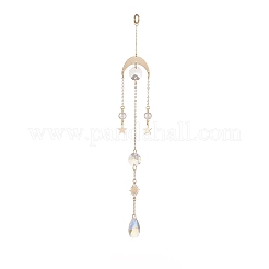 AB Color Glass Teardrop & Octagon Window Hanging Suncatchers&nbsp;HJEW-JM00920