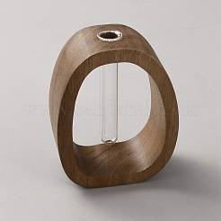 Wooden Frame & Glass Tube Vase&nbsp;AJEW-WH0817-184A